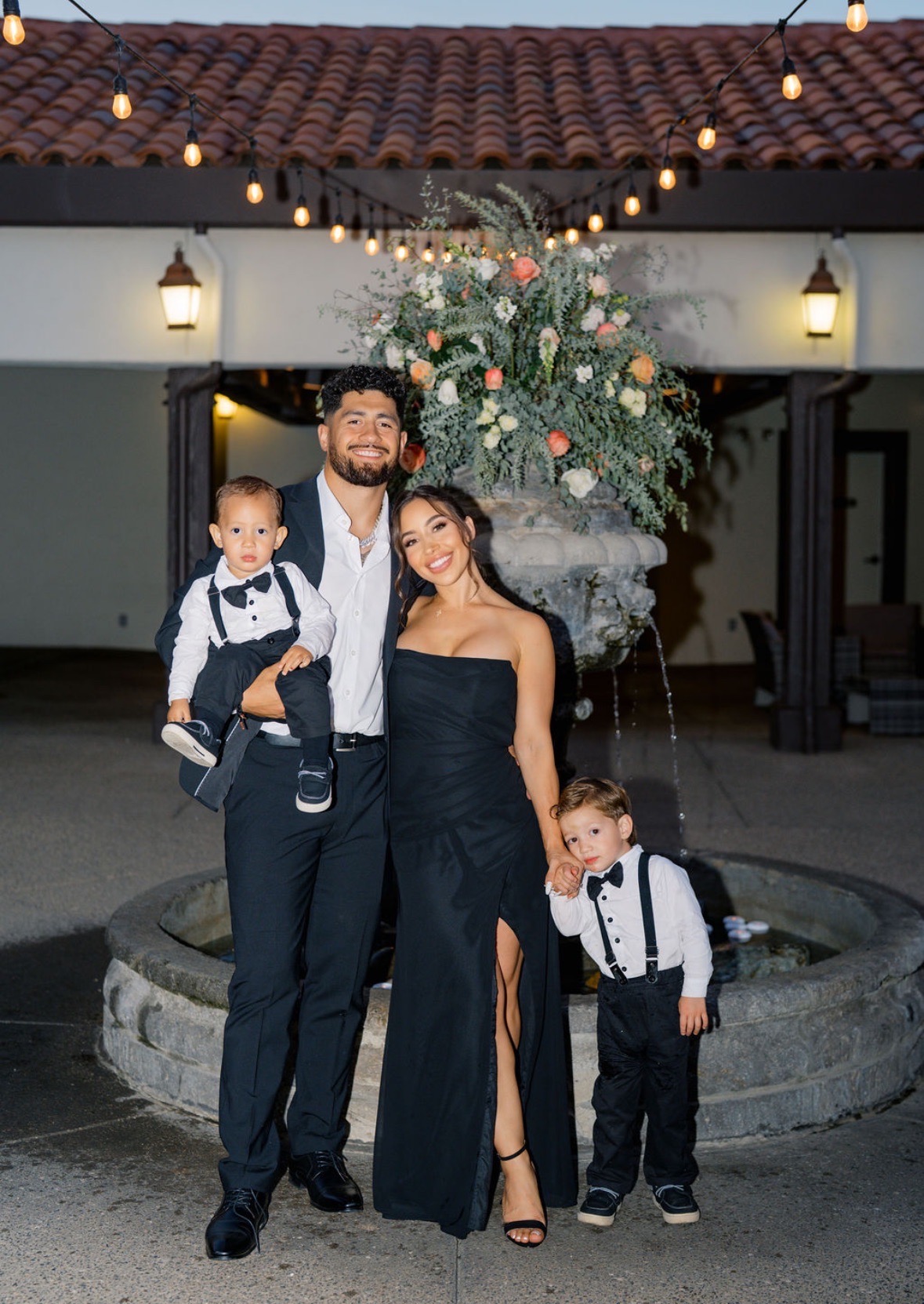 Cyrus and family dressed in black tie